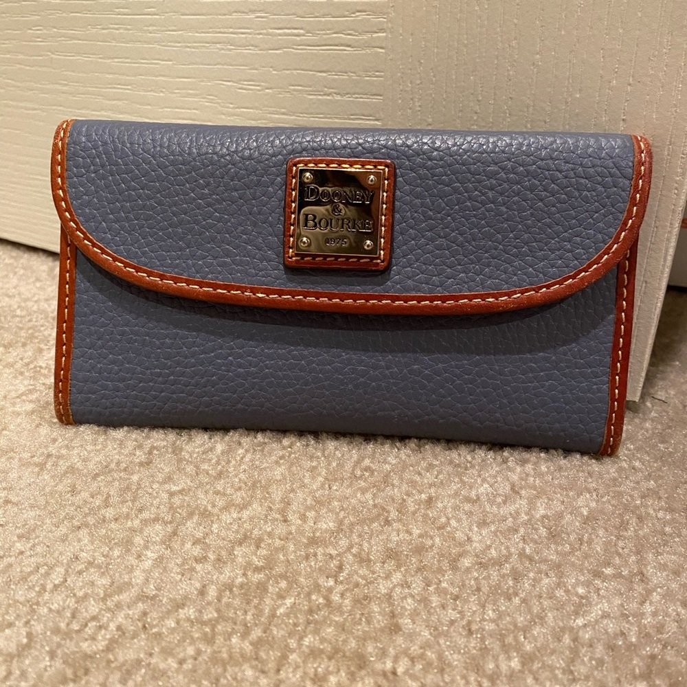 Dooney & Bourke Blue and Brown Wallet